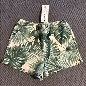 NWT! Janie and Jack Toddler Girl Palm Leaf Knit Shorts
